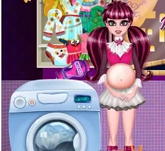 Monster High Games, Draculaura Pregnant Washing Clothes, Games-kids.com