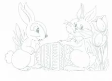 Animal Games, Easter Bunny Coloring, Games-kids.com