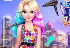 Frozen  Games, Eliza Neon Hairstyle, Games-kids.com