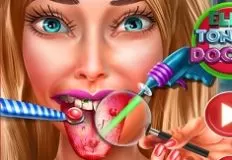 Barbie Games, Ellie Tongue Doctor, Games-kids.com