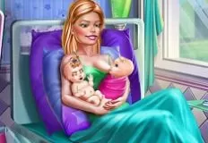 Barbie Games, Ellie Twins Birth, Games-kids.com