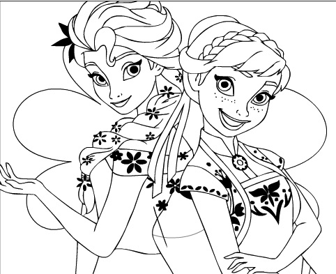 Download Elsa And Anna Coloring - Frozen Games
