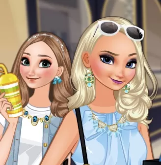 Frozen  Games, Elsa and Anna Go Shopping , Games-kids.com