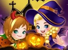 Frozen  Games, Elsa and Anna Halloween Story, Games-kids.com