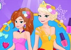Frozen  Games, Elsa  and Anna  Prom Nails, Games-kids.com