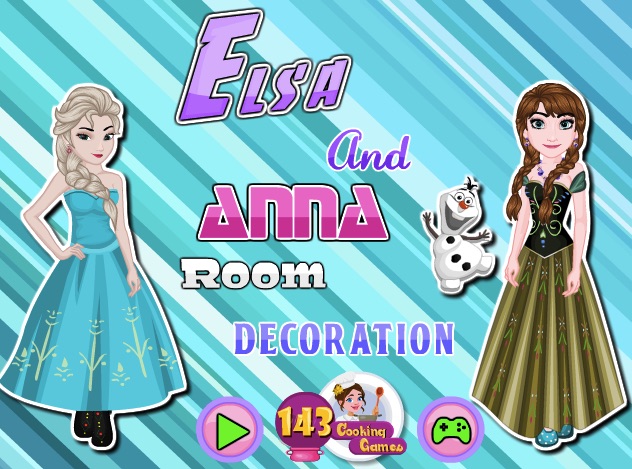 Elsa And Anna Room Decoration Frozen Games