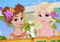 Frozen  Games, Elsa and Anna Tropical Vacation, Games-kids.com