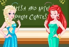Princess Games, Elsa and Ariel Prom Contest, Games-kids.com
