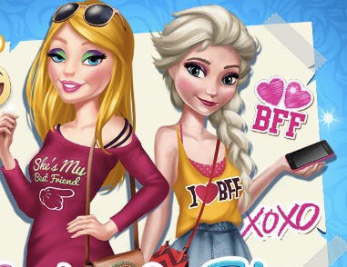 barbie and elsa games