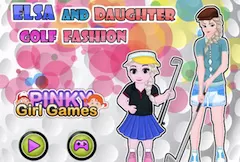 Frozen  Games, Elsa and Her Daughter Golf Fashion, Games-kids.com