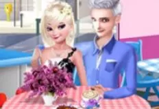 Frozen  Games, Elsa and Jack Love Cafe Date, Games-kids.com