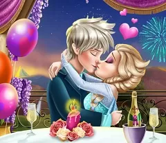 Frozen  Games,  Elsa and Jack Valentine Day Kiss, Games-kids.com