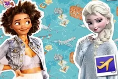 Princess Games, Elsa and Moana Travel Diary, Games-kids.com