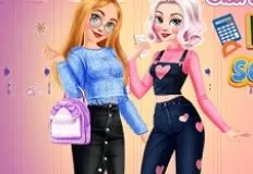 Princess Games, Elsa and Rapunzel Back to School, Games-kids.com