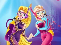 Princess Games, Elsa and Rapunzel Scubadiving, Games-kids.com