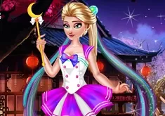 Frozen  Games, Elsa Anime Dress Up, Games-kids.com