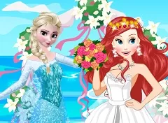 Frozen  Games, Elsa at Ariel Wedding, Games-kids.com