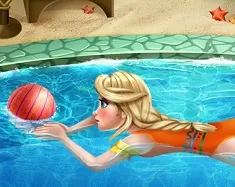 Frozen  Games, Elsa at the Swimming Pool, Games-kids.com