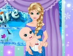 Frozen  Games, Elsa Baby Care, Games-kids.com