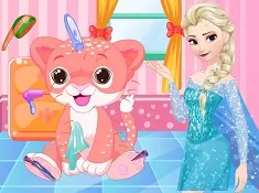 Frozen  Games, Elsa Baby Tiger Care, Games-kids.com