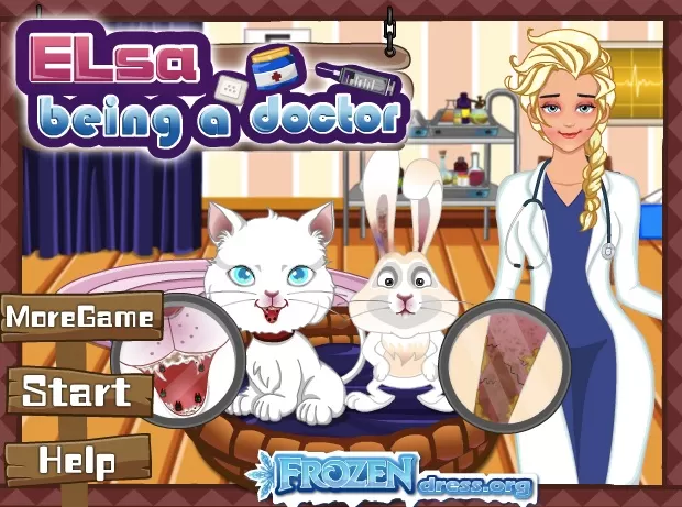 Frozen  Games, Elsa Being a Doctor, Games-kids.com