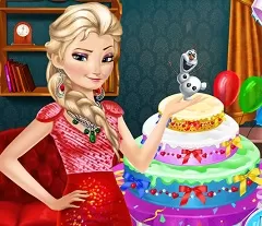Frozen  Games, Elsa Brithday Cake, Games-kids.com