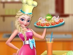 Frozen  Games, Elsa Chicken and Broccoli Alfredo, Games-kids.com