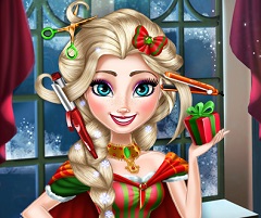 Elsa Christmas Real Hairstyle Frozen Games