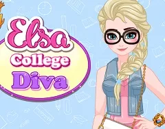 Frozen  Games, Elsa College Diva, Games-kids.com