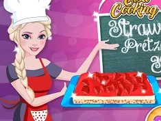 Frozen  Games, Elsa Cooking Strawberry Pretzel Salad, Games-kids.com