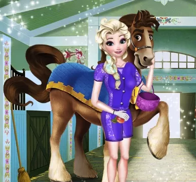 Frozen  Games, Elsa Equitation Contest , Games-kids.com