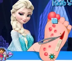 Frozen  Games, Elsa Foot Injury, Games-kids.com