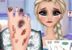Frozen  Games, Elsa Foot Injured, Games-kids.com