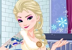 Frozen  Games, Elsa Gets Inked, Games-kids.com