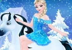 Frozen  Games, Elsa Goes Horseback Riding, Games-kids.com