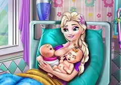 Frozen  Games, Elsa Mommy Twins Birth, Games-kids.com