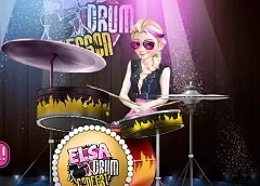 Frozen  Games, Elsa Play the Drumm, Games-kids.com