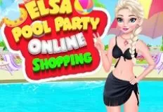 Frozen  Games, Elsa Pool Party Online Shopping, Games-kids.com