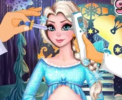 Frozen  Games,  Elsa Pregnant Eye Doctor, Games-kids.com