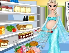 Frozen  Games, Elsa Pregnant Food Shopping, Games-kids.com