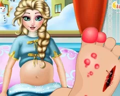 Frozen  Games, Elsa Pregnant Foot Injury, Games-kids.com