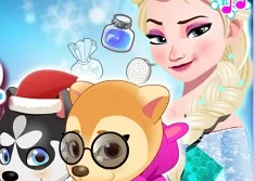 Frozen  Games, Elsa Queen Doctor Puppy, Games-kids.com