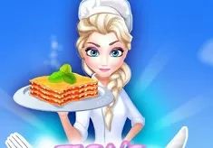 Frozen  Games, Elsa Restaurant Spinach Lasagna, Games-kids.com