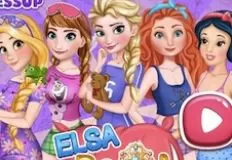 Frozen  Games, Elsa Royal Pj Party, Games-kids.com