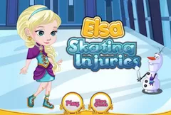 Frozen  Games, Elsa Skating Injury, Games-kids.com