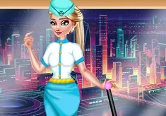 Frozen  Games, Elsa Stewardess Fashion, Games-kids.com