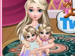 Frozen  Games, Elsa Taking Care of Twins, Games-kids.com