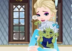 Frozen  Games, Elsa Zombie Baby Cure, Games-kids.com