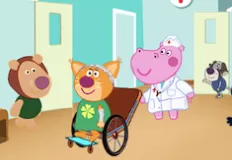 Animal Games, Emergency Hospital Hippo Doctor, Games-kids.com