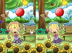 Differences Games, Emma and a Little Blue Bird, Games-kids.com